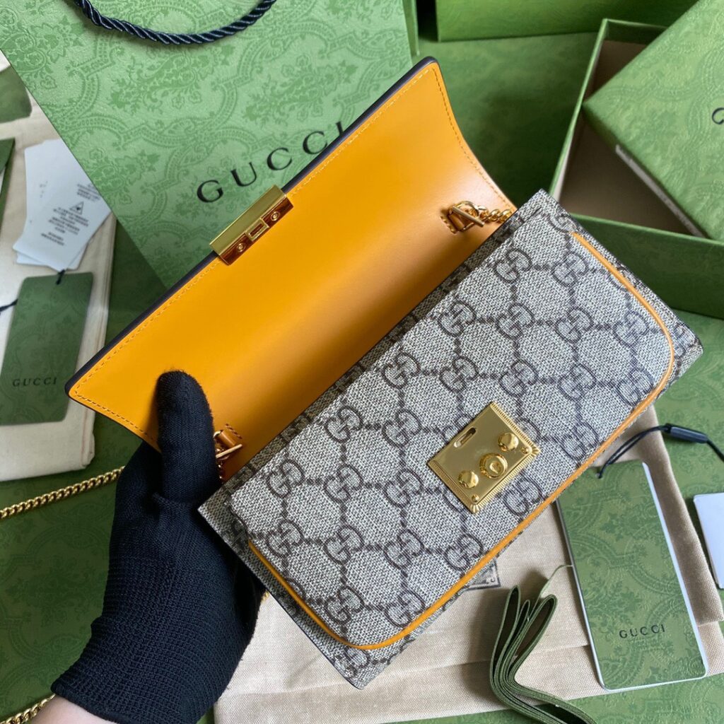 Clutch Gucci Siêu Cấp Màu Trắng Mạ Vàng Size 19x10cm (2)