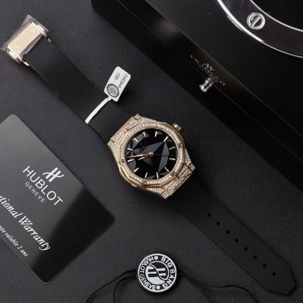 Đồng Hồ Hublot Chế Tác Full Kim Cương Tự Nhiên Orlinski King Gold 40mm