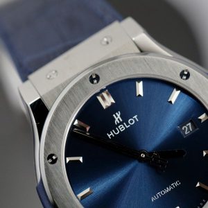 Đồng Hồ Hublot Classic Fusion Titanium Màu Xanh Nhà Máy JJF 2024