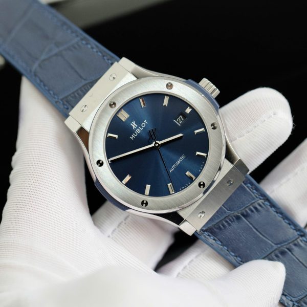 Đồng Hồ Hublot Classic Fusion Titanium Màu Xanh Nhà Máy JJF