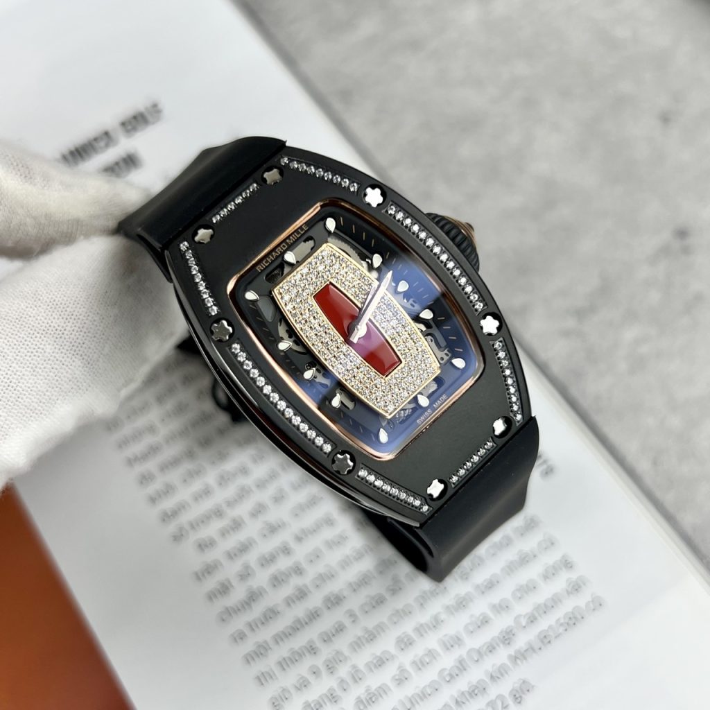 Đồng Hồ Nữ Richard Mille RM007 Replica Cao Cấp Màu Đen 32x40mm