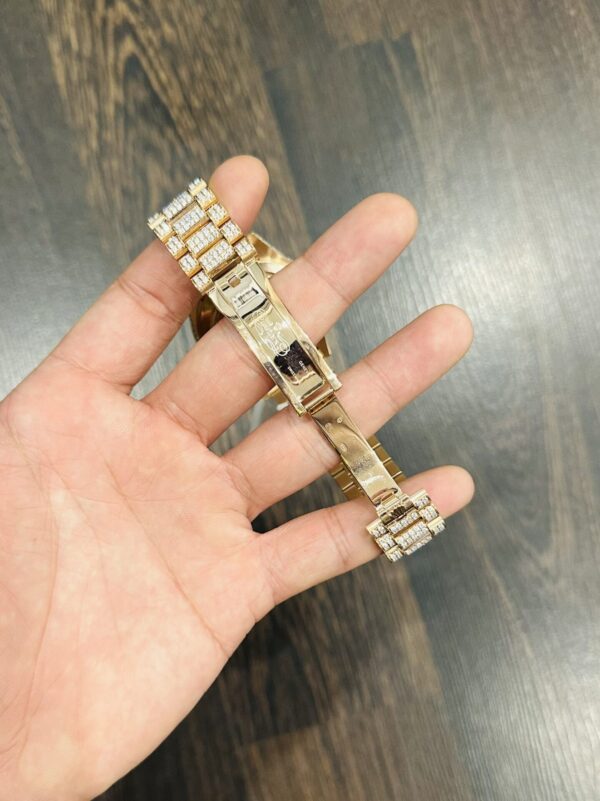 Đồng Hồ Rolex DateJust Bọc Vàng Độ Kim Cương Moissasnite Rep 11 41mm (1)