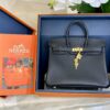 Túi Hermes Siêu Cấp Da Epsom Màu Đen Khóa Vàng 25cm (4)