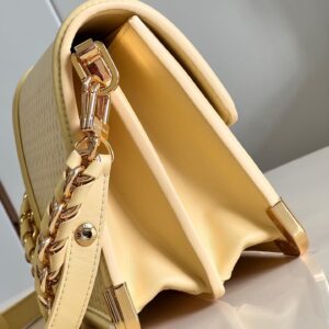 Túi Louis Vuitton Dauphine Mini Siêu Cấp Màu Vàng 17x 25x10 (1)