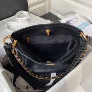 Túi Xách Chanel Hobo Siêu Cấp Màu Đen Mạ Vàng 21x13x5cm (7)