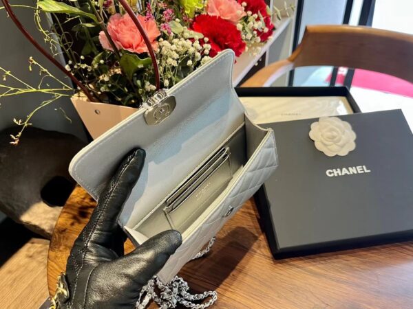 Túi Xách Chanel Woc Siêu Cấp Quai Xích Trắng Size 20cm (1)