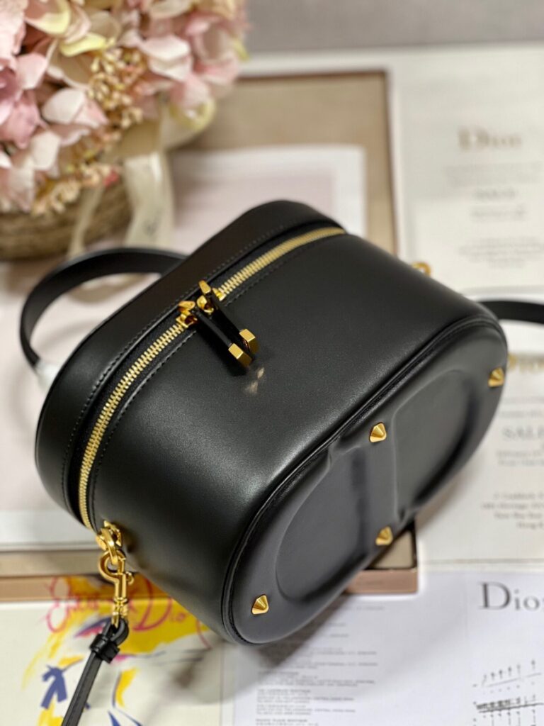 Túi Xách Dior Travel Vanity Màu Đen Siêu Cấp 20x12x14cm (2)