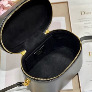 Túi Xách Dior Travel Vanity Màu Đen Siêu Cấp 20x12x14cm (2)