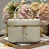 Túi Xách Dior Travel Vanity Màu Trắng Sữa Siêu Cấp 20x12x14cm (9)