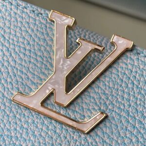 Túi Xách Louis Vuitton Capucines BB Siêu Cấp Màu Xanh Topaze 27x21x10cm (1)