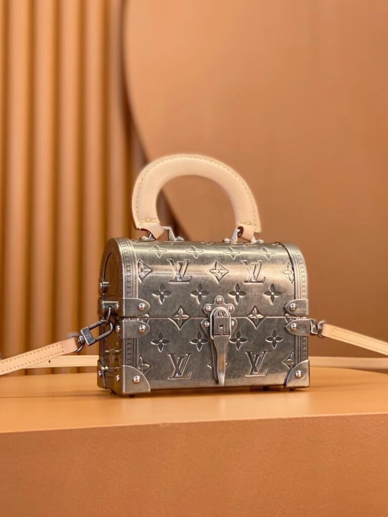 Túi Xách Louis Vuitton Rương Màu Sliver Mini Siêu Cấp 11 16x12x7cm (4)