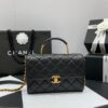 Túi Xách Nữ Chanel Handle Siêu Cấp Màu Đen Da Mềm 19cm (2)