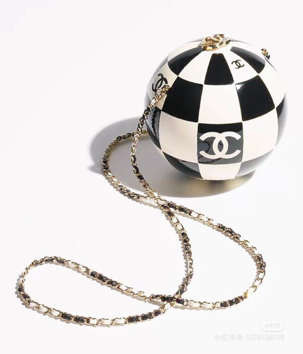 Túi Xách Nữ Hàng Hiệu Chanel Quả Cầu Mix Đen Trắng 11 Siêu Cấp (1)