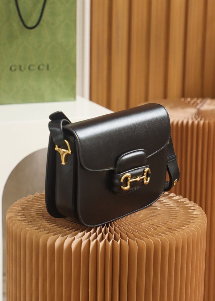 Túi Xách Nữ Màu Đen Gucci Horsebit 1955 Siêu Cấp 25cm (1)
