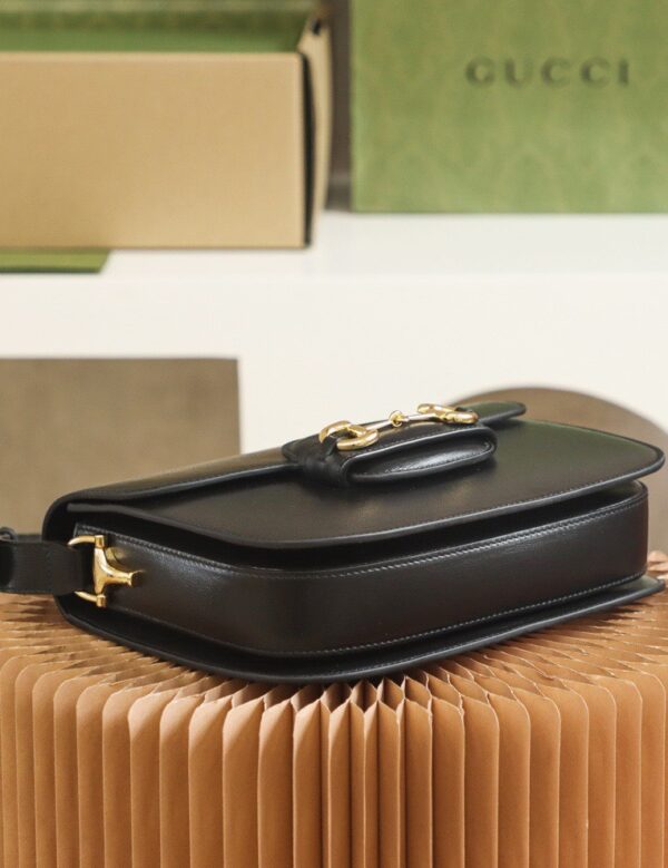 Túi Xách Nữ Màu Đen Gucci Horsebit 1955 Siêu Cấp 25cm (1)