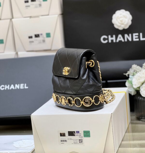 Balo Chanel Charm Mini Chất Da Mịn Siêu Cấp 18x18x8cm (1)