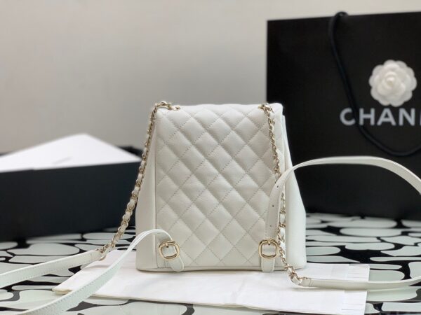 Balo Chanel Nữ Màu Trắng Mini Siêu Cấp 20.5x20x11 (2)