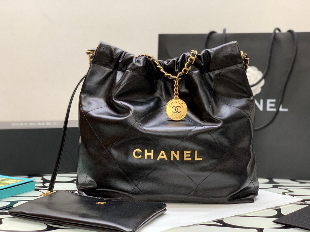 Túi Chanel 22 Shopping Nữ Màu Đen Siêu Cấp 35cm - DWatch Luxury