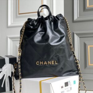 Túi Chanel Shopping 22 Siêu Cấp Da Bóng Màu Đen 35cm (2)
