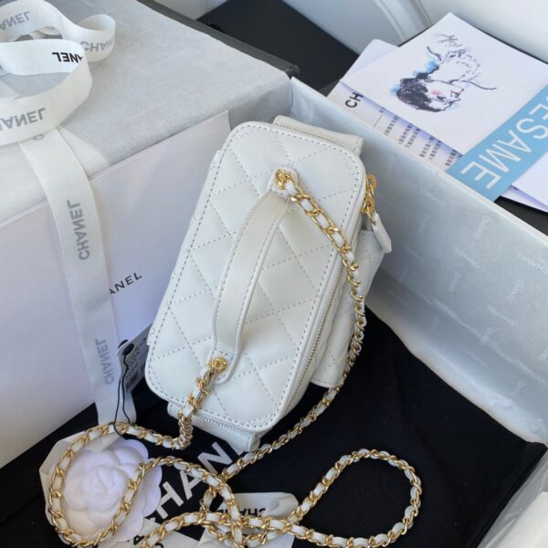 Túi Chanel Vanity Mini Nữ Siêu Cấp Màu Trắng 9 (2)