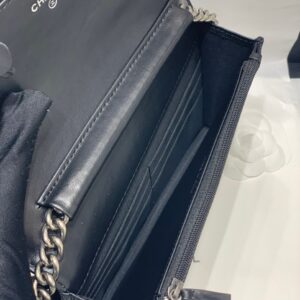 Túi Chanel Woc Leboy Caviar Da Haas Silver Siêu Cấp Màu Đen 19cm (2)