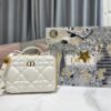 Túi Dior Caro Chất Da Mịn Màu Trắng Nữ Siêu Cấp 18cm (2)