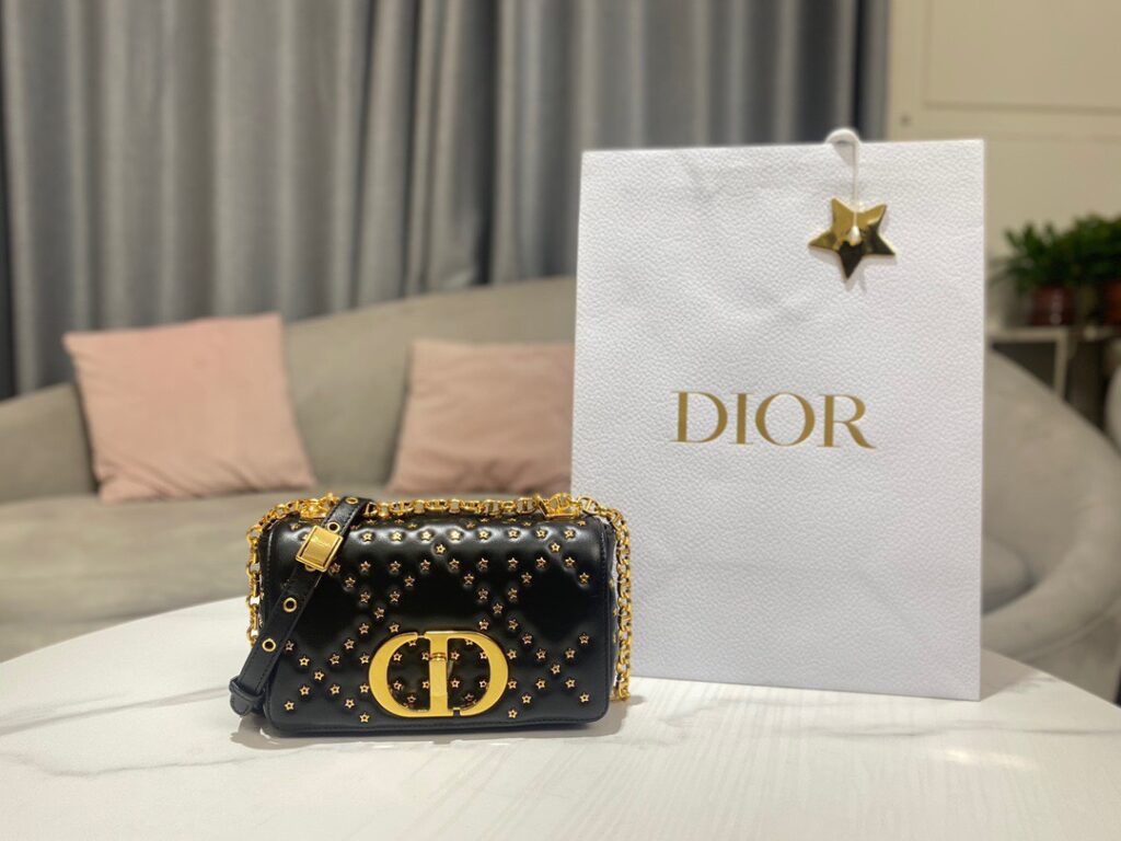 Túi Dior Caro Siêu Cấp Màu Đen Đính Ngôi Sao (10)