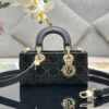 Túi Dior D-Joy Cườm Siêu Cấp Màu Đen 22x12x6cm (2)