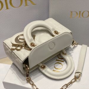 Túi Dior D-Joy Mini Màu Trắng Siêu Cấp Quai Da (1)
