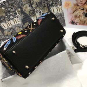Túi Dior Lady Họa Tiết Đính Cườm Siêu Cấp 24cm (6)