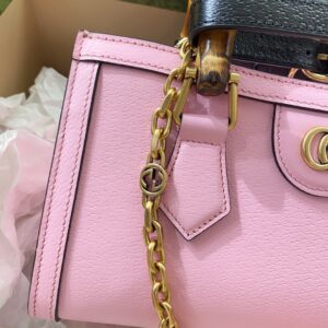 Túi Gucci Diana Mini Siêu Cấp Màu Hồng 25x16x9cm (2)