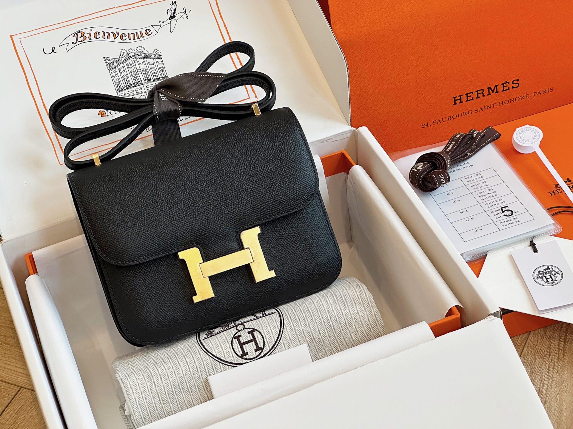 Túi Hermes Constance Siêu Cấp Nữ Màu Đen 19cm - DWatch Luxury