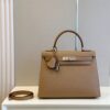 Túi Hermes Kelly Siêu Cấp Màu Nâu Nhẹ (1)