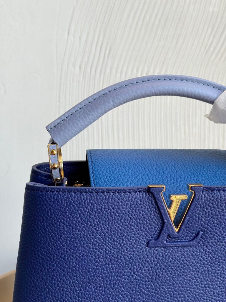 Túi Louis Vuitton LV Capucines Nữ Màu Xanh Siêu Cấp 27x21x10cm (2)