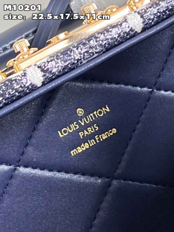 Túi Louis Vuitton LV Petite Valise Trunk Màu Xanh Siêu Cấp 22.5x14.5x11 (2)