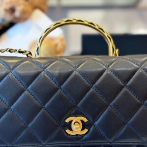 Túi Xách Chanel Coco Mini Handle Bag Màu Đen Siêu Cấp (1)