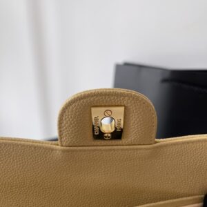 Túi Xách Chanel Medium Classic Màu Vàng Siêu Cấp Da Caviar (11)