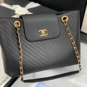 Túi Xách Chanel Shopping Bag Siêu Cấp Màu Đen 32X22X13Cm - Dwatch Luxury