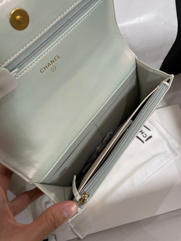 Túi Xách Chanel Woc C19 Siêu Cấp Màu Xanh Da Bóng Size 19cm (1)