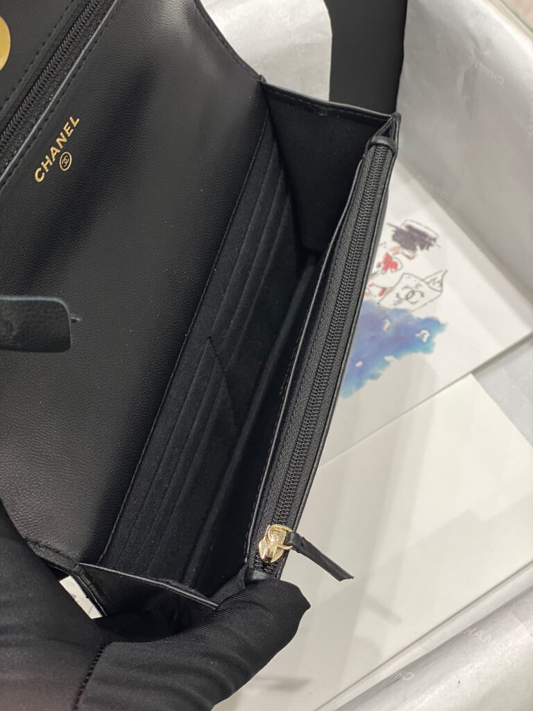 Túi Xách Chanel Woc C19 Siêu Cấp Màu Xanh Mạ Vàng Size 19cm (9)