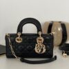 Túi Xách Dior D-Joy Siêu Cấp Da Mịn Màu Đen 24cm (7)