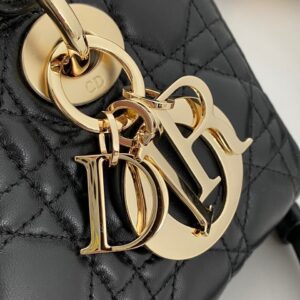 Túi Xách Dior D-Joy Siêu Cấp Da Mịn Màu Đen 24cm (7)