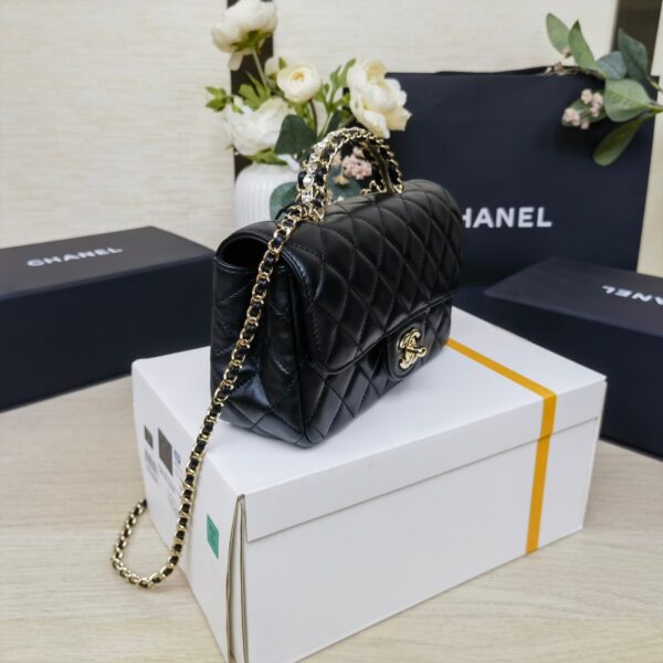 Túi Xách Hàng Hiệu Chanel Handle Siêu Cấp Màu Đen 20cm (1)