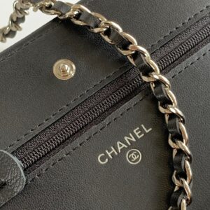 Túi Xách Hàng Hiệu Chanel Woc Màu Đen Da Mịn 19cm (5)
