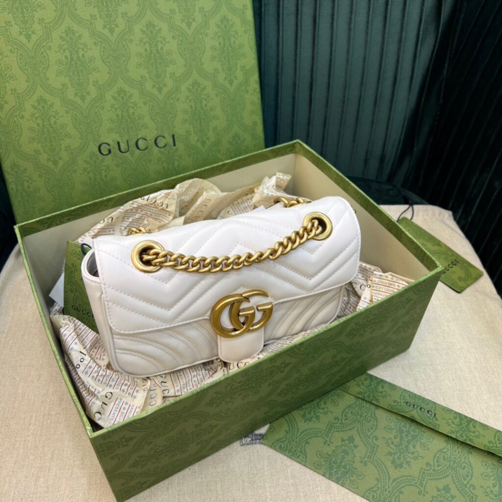 Túi Xách Nữ Gucci Marmont Màu Trắng Siêu Cấp 22cm