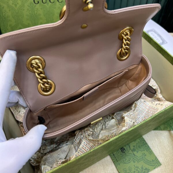 Túi Xách Nữ Gucci Marmont Siêu Cấp Màu Nâu 22cm (9)