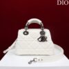 Túi Xách Nữ Hàng Hiệu Dior Lady Màu Trắng Da Mịn 24cm (3)