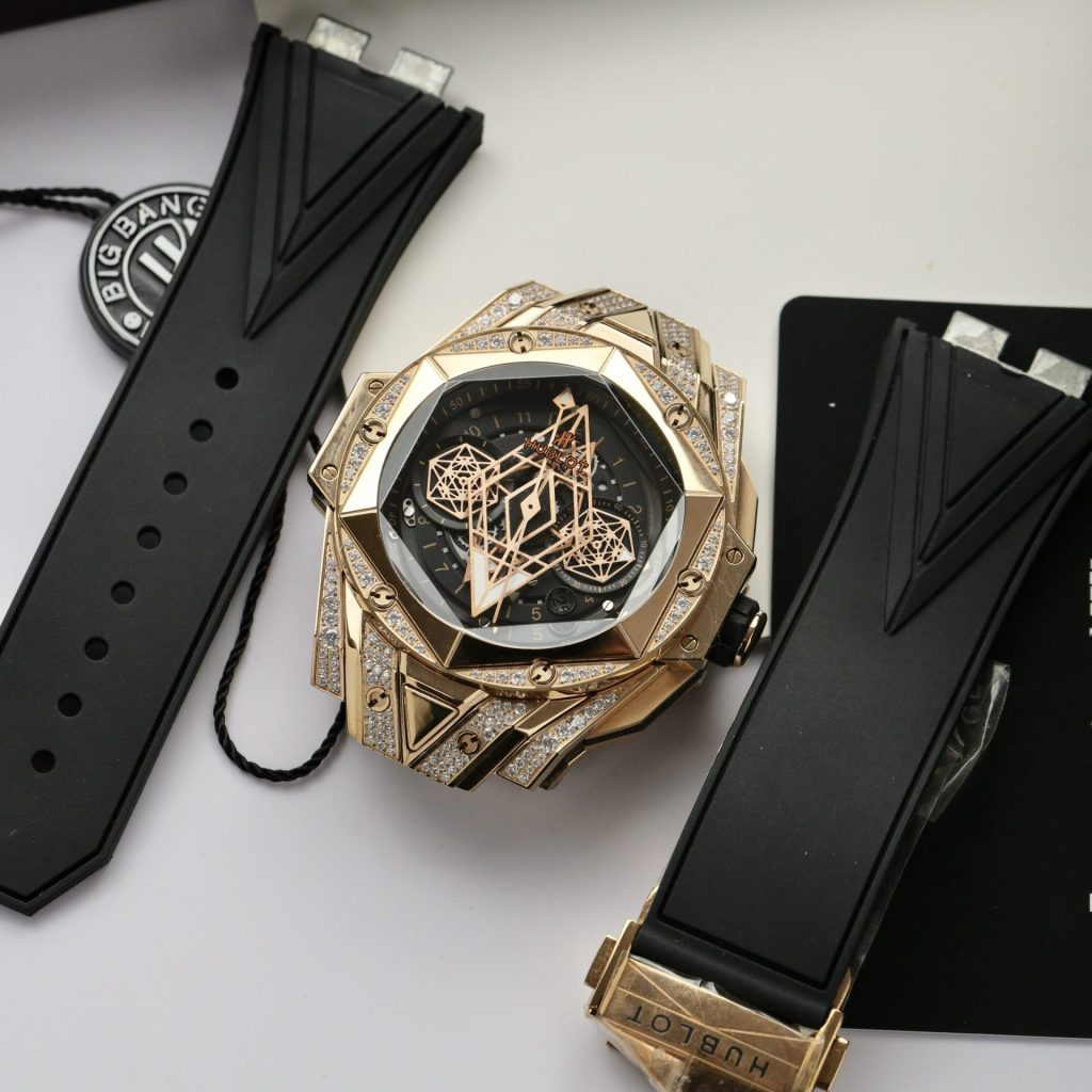 Đồng Hồ Hublot Big Bang Sang Bleu II King Gold Fake 11 Thụy Sỹ (1)