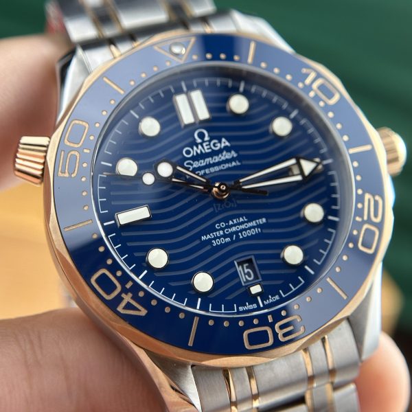 Đồng Hồ Omega Seamaster Diver 300M Replica 11 Mặt Xanh Dương (7)