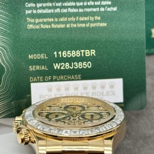 Đồng Hồ Vàng Khối Rolex Daytona 116588TBR Eye Of Tiger Chế Tác Kim Cương